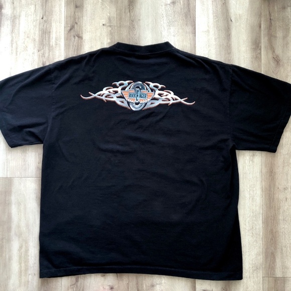 Rock, Eagle, American Flag, Motorcycle, Biker, T Shirt, Vintage, The Roxx, XXL - Picture 5 of 12